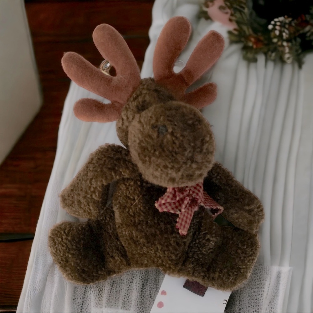 Huggable soft Moose stuffed animal